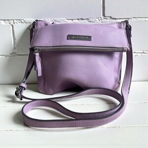 Liz Claiborne Purple Pebbled Crossbody Bag Y2K​